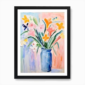 Flower Painting Fauvist Style Freesia 3 Art Print