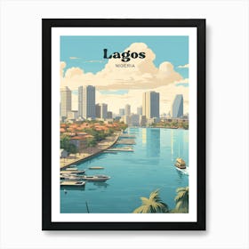 Lagos Nigeria Victoria Island Modern Travel Art Art Print