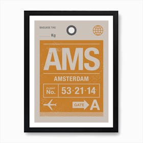Amsterdam Luggage Tag Art Print