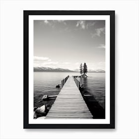 Lake Tahoe Black And White Analogue Photograph 2 Art Print