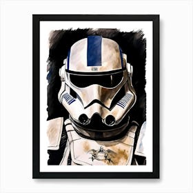 Captain Rex Star Wars Painting (27) Art Print