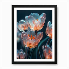 3d Tulips Art Print