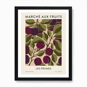 Fruit Market - Plums Art Print