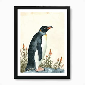 Adlie Penguin Volunteer Point Vintage Botanical Painting 3 Art Print