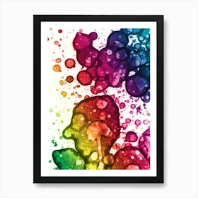 Alcohol Ink All Colors 2 Art Print