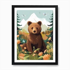 Baby Animal Illustration  Bear 15 Art Print