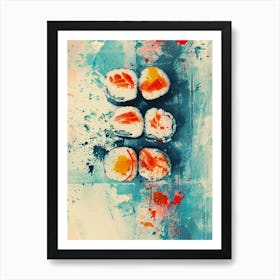 Sushi Mixed Media Collage 3 Art Print