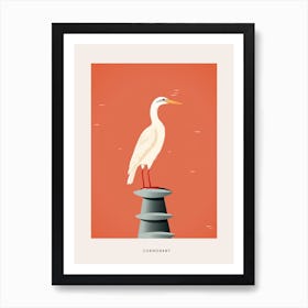 Minimalist Cormorant 3 Bird Poster Art Print