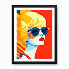 Whimsical Pop Art American Women Art Print