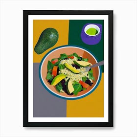 Avocado Salad Art Print