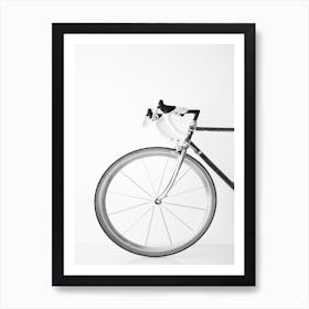 Ride My Bike Black And White Art Print