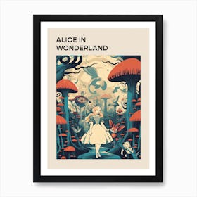 Alice In Wonderland Retro Poster 4 Art Print
