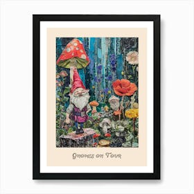 Gnomes On Tour 2 Art Print