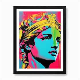 Athena Greek Goddess Pop Art Art Print