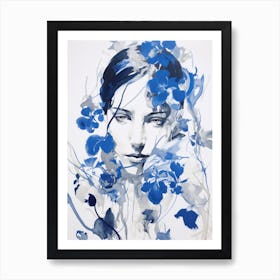 Blue Flowers 42 Art Print