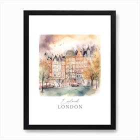 England London Storybook 1 Travel Poster Watercolour Art Print