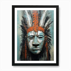 Kiowa Keepsakes in Masks - Native Americans Series Art Print