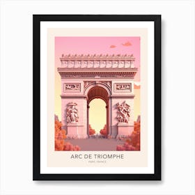 Arc De Triomphe Paris France 3 Travel Poster Art Print