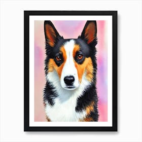 Cardigan Welsh Corgi Watercolour Dog Art Print