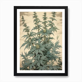 Yomogi Japanese Mugwort 2 Vintage Japanese Botanical Art Print