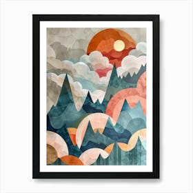 Mountains In The Sky 3 Art Print