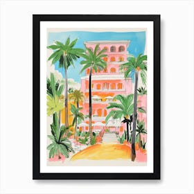 The Palms Hotel & Spa   Miami Beach, Florida   Resort Storybook Illustration 1 Art Print