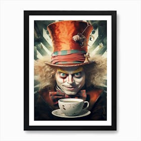 Alice In Wonderland Surreal The Mad Hatter Art Print