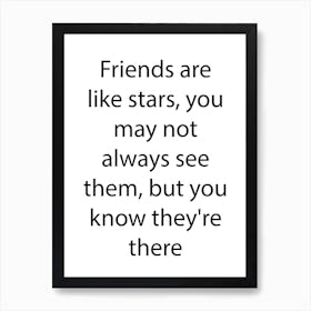 Friendship Quote 8 Art Print