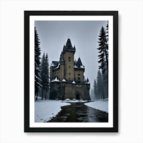 Castle In The Snow The Phantom Fortress Art Print