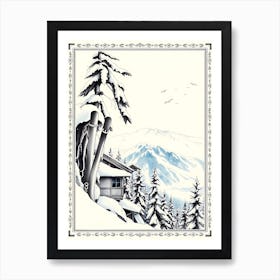 Illustration Of A Winter Scene Art Print