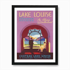 Lake Louise Canada Vintage Travel Poster Art Print