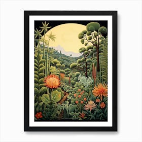 San Diego Botanic Garden Usa Henri Rousseau Style 2 Art Print