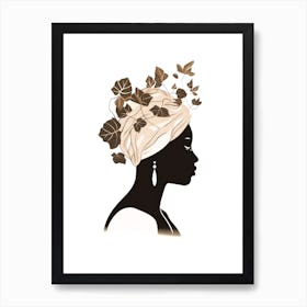 African Woman With Turban 5 Art Print