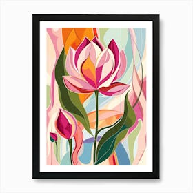 Lotus Flower Painting Art Print