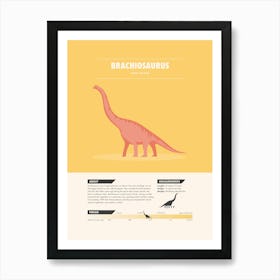 Brachiosaurus - Dinosaur Fact Art Print