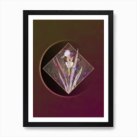 Abstract Tall Bearded Iris Mosaic Botanical Illustration n.0237 Art Print