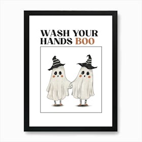 Wash Your Hands Boo Art Print