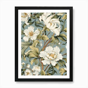 Victorian Floral Wallpaper 7 Art Print