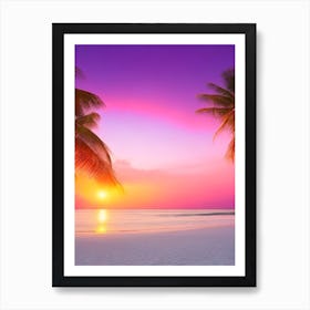 Sunset on a Tropical Beach 6 Art Print