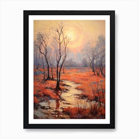 Autumn Orange Landscape 7 Art Print