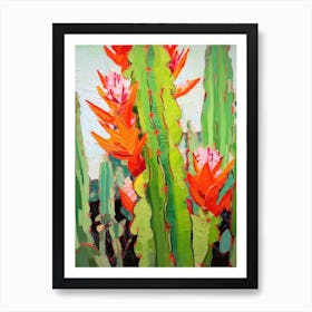 Cactus Painting Chamaecereus Silvestrii 1 Art Print