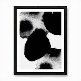 Black And White Paw Prints Art Print