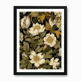 Floral Wallpaper 136 Art Print