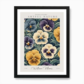 William Morris Pansy Flowers Exhibition Art Print