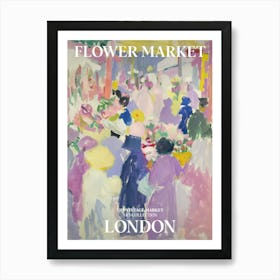 Vintage Flower Market Painting London 2 Art Print