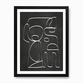 Modern Line Art 33 Art Print