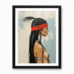 Indian\Native American Woman | Boho print Art Print