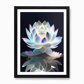 White Lotus Holographic 2 Art Print