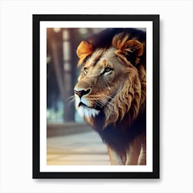 Lion Wallpaper Art Print