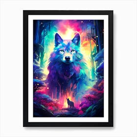 Wolf In The Forest 2 Art Print